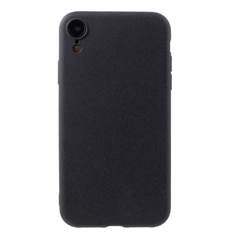 Hoesje iPhone XR Grijs Zwart Mat Siliconen