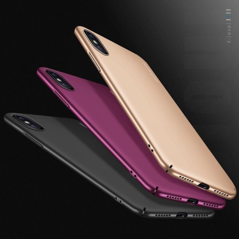 Hoesje iPhone XR Paars Zwart Metallic Effect