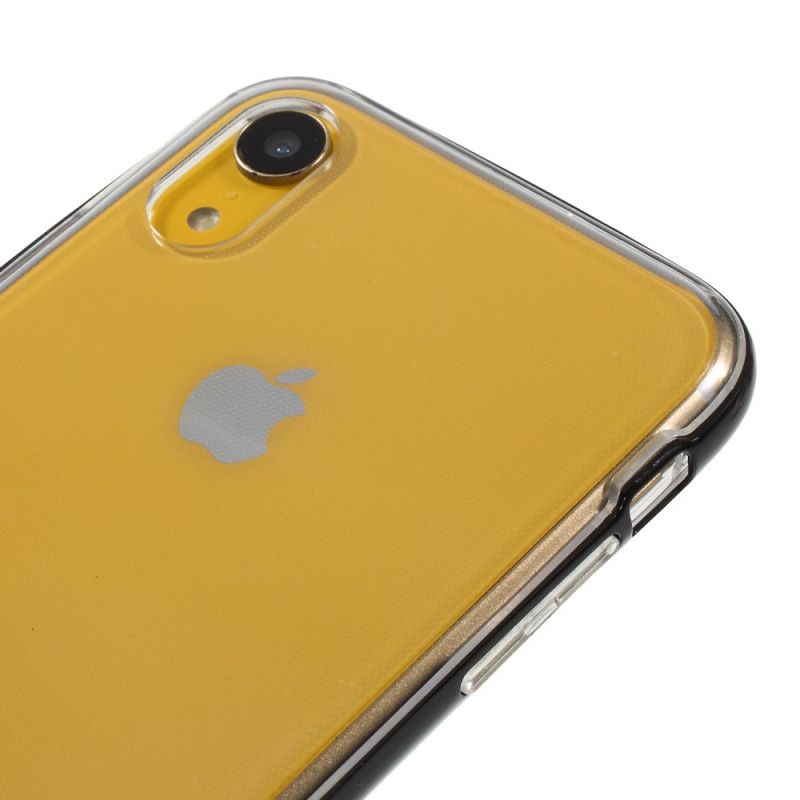 Hoesje iPhone XR Rood Zwart Hybride Met Ondersteuning Voor Kwikgruis