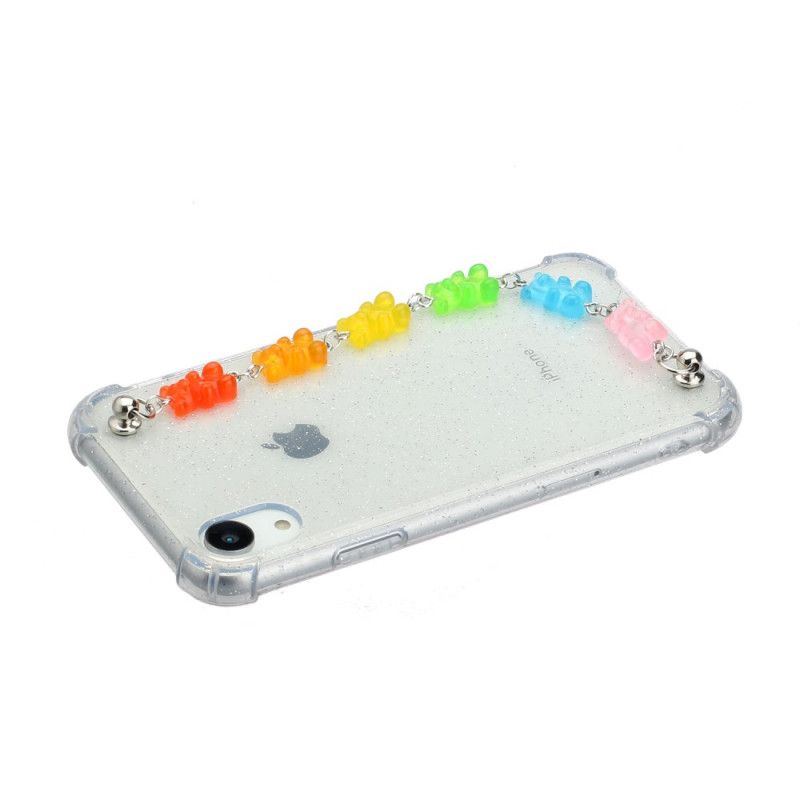 Hoesje iPhone XR Siliconen Berenjong Armband