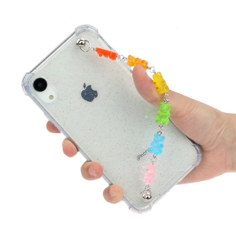Hoesje iPhone XR Siliconen Berenjong Armband