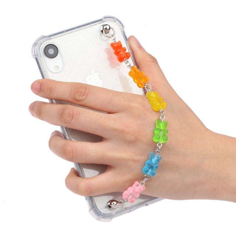 Hoesje iPhone XR Siliconen Berenjong Armband