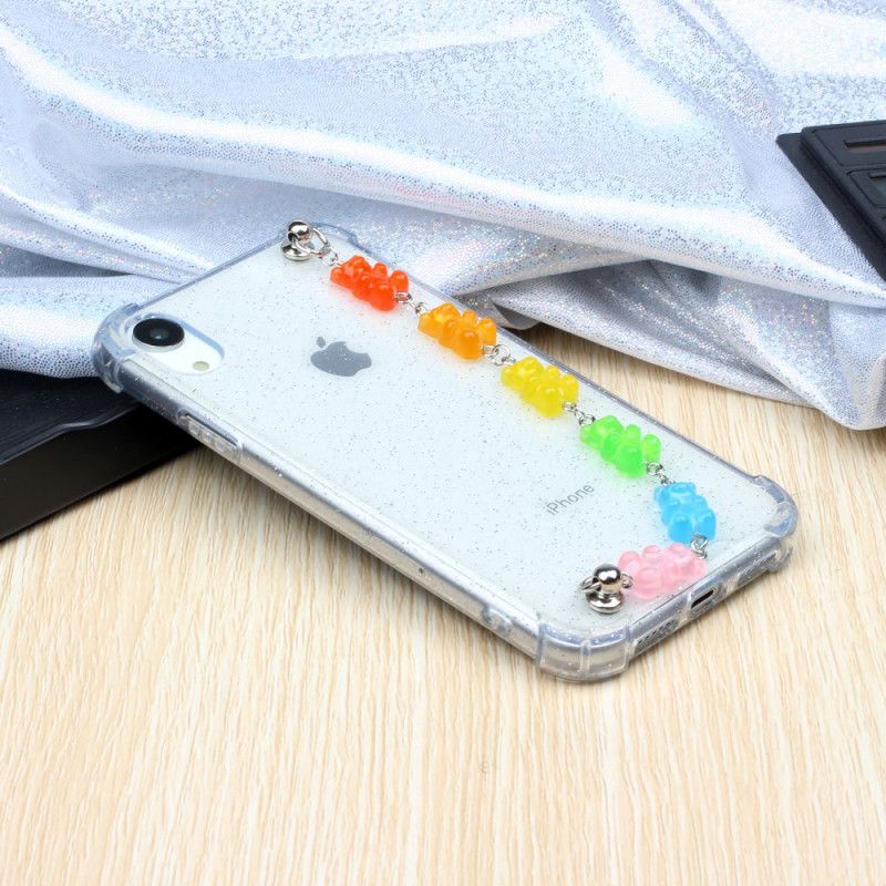 Hoesje iPhone XR Siliconen Berenjong Armband