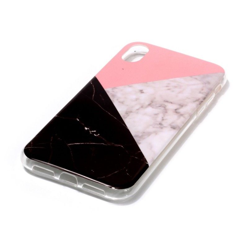 Hoesje voor iPhone XR Geometrisch Marmereffect