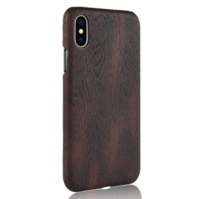 Hoesje voor iPhone XR Zwart Elementenserie In Hout