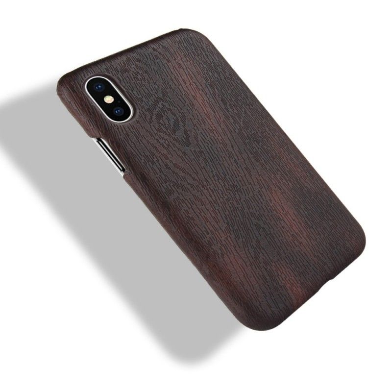 Hoesje voor iPhone XR Zwart Elementenserie In Hout