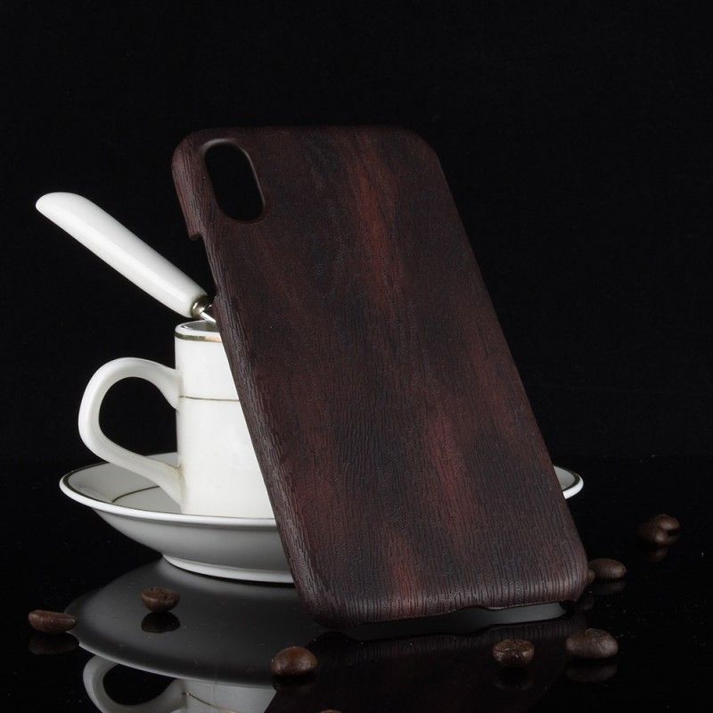 Hoesje voor iPhone XR Zwart Elementenserie In Hout