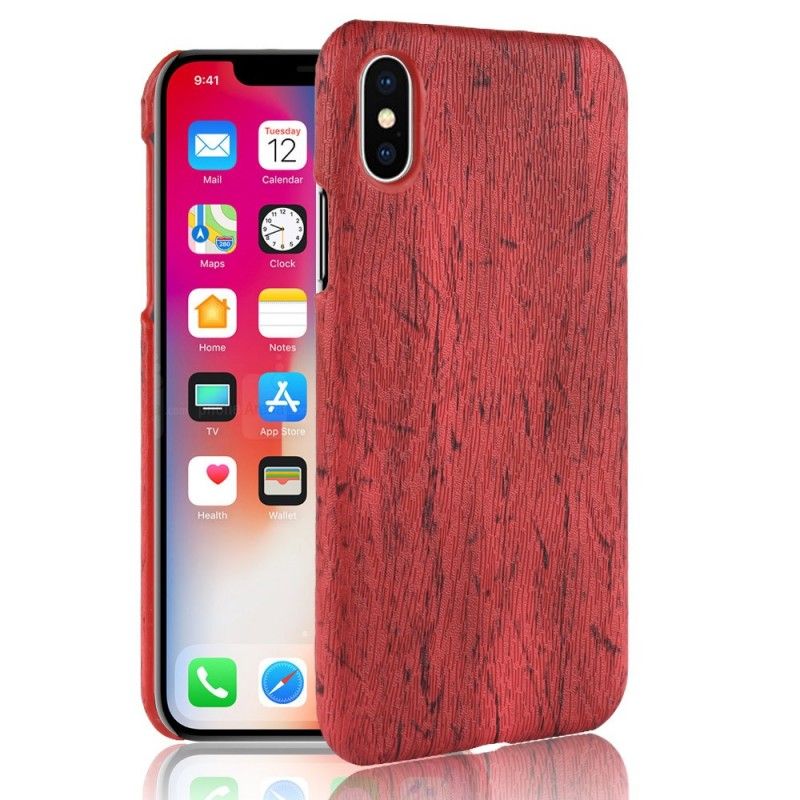 Hoesje voor iPhone XR Zwart Elementenserie In Hout