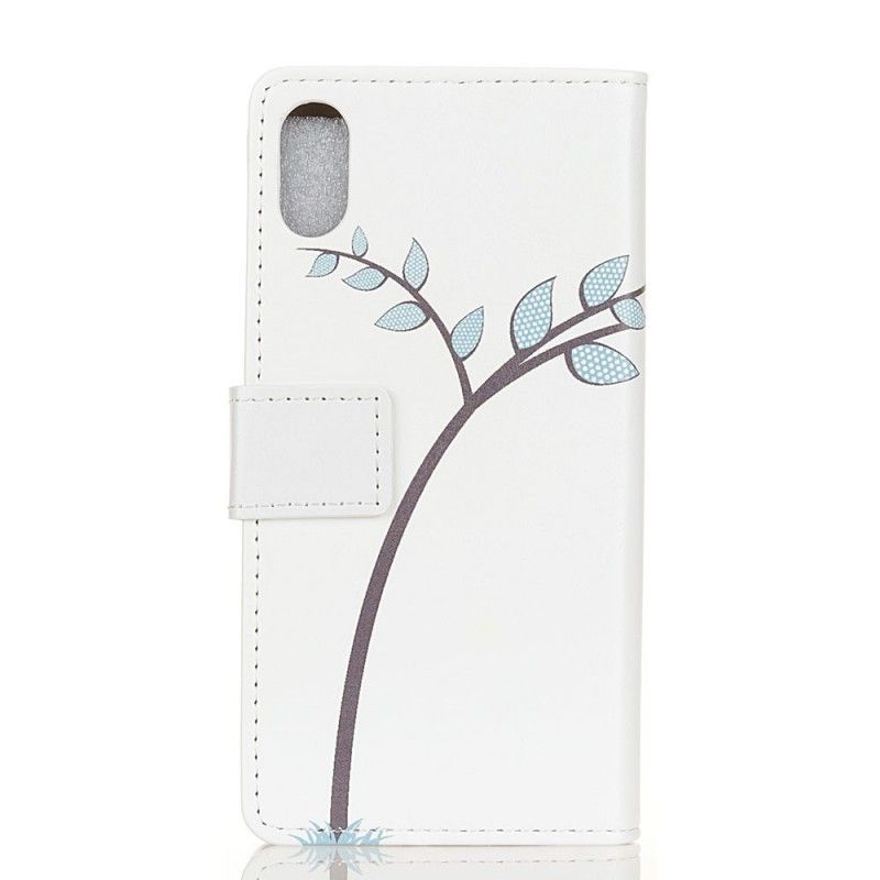 Leren Hoesje voor iPhone XR Paar Uilen In De Boom