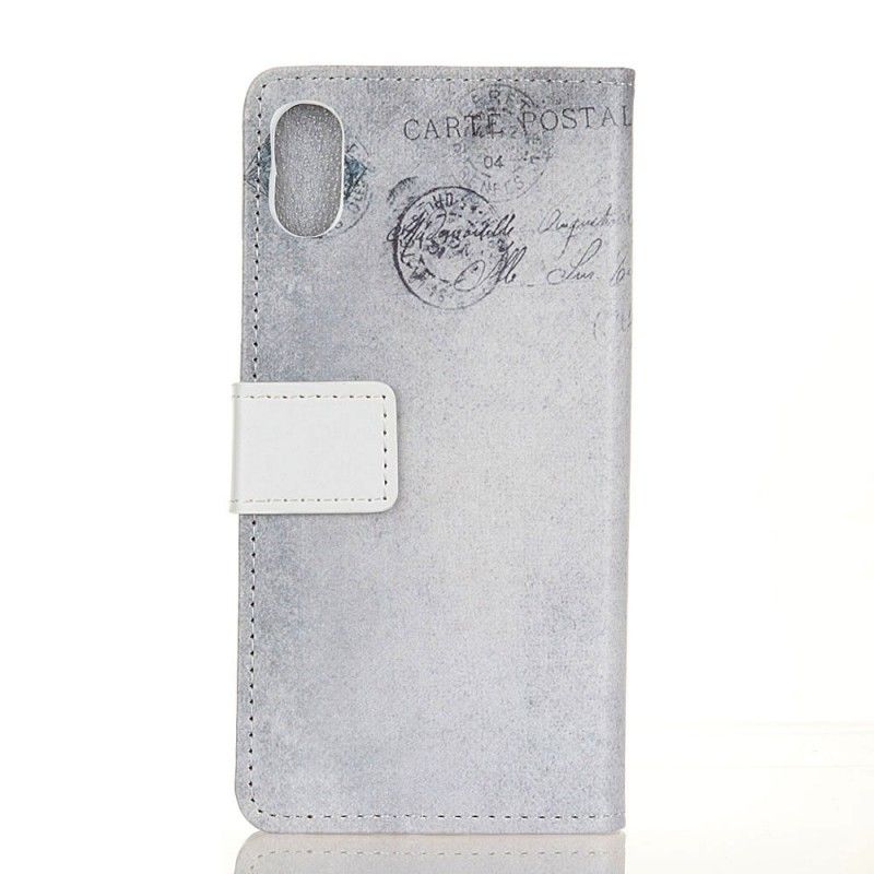 Leren Hoesje voor iPhone XR Reizende Kat