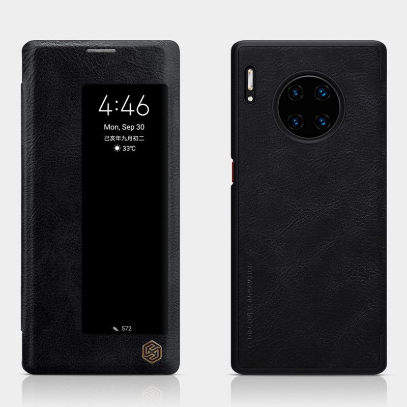 Bekijk Omslag Huawei Mate 30 Pro Rood Zwart Qin Serie Nillkin