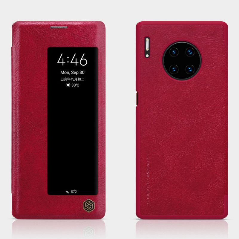 Bekijk Omslag Huawei Mate 30 Pro Rood Zwart Qin Serie Nillkin