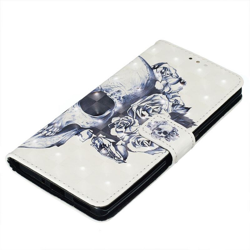 Bescherming Hoesje Huawei Mate 30 Pro Telefoonhoesje Gebloemde Schedel