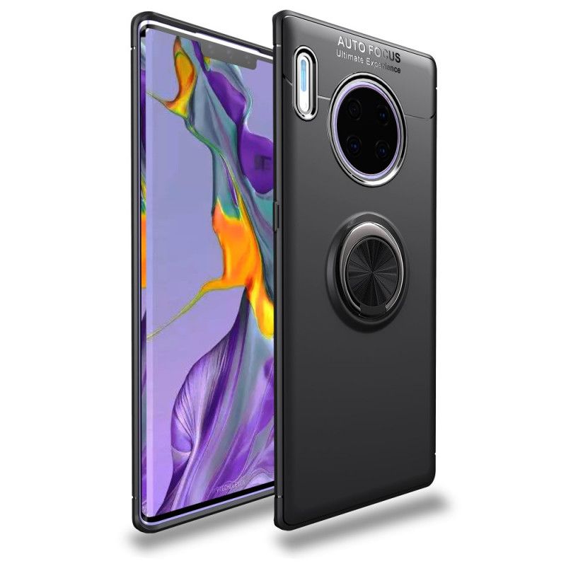 Case Hoesje Huawei Mate 30 Pro Rood Zwart Telefoonhoesje Lenuo Roterende Ring