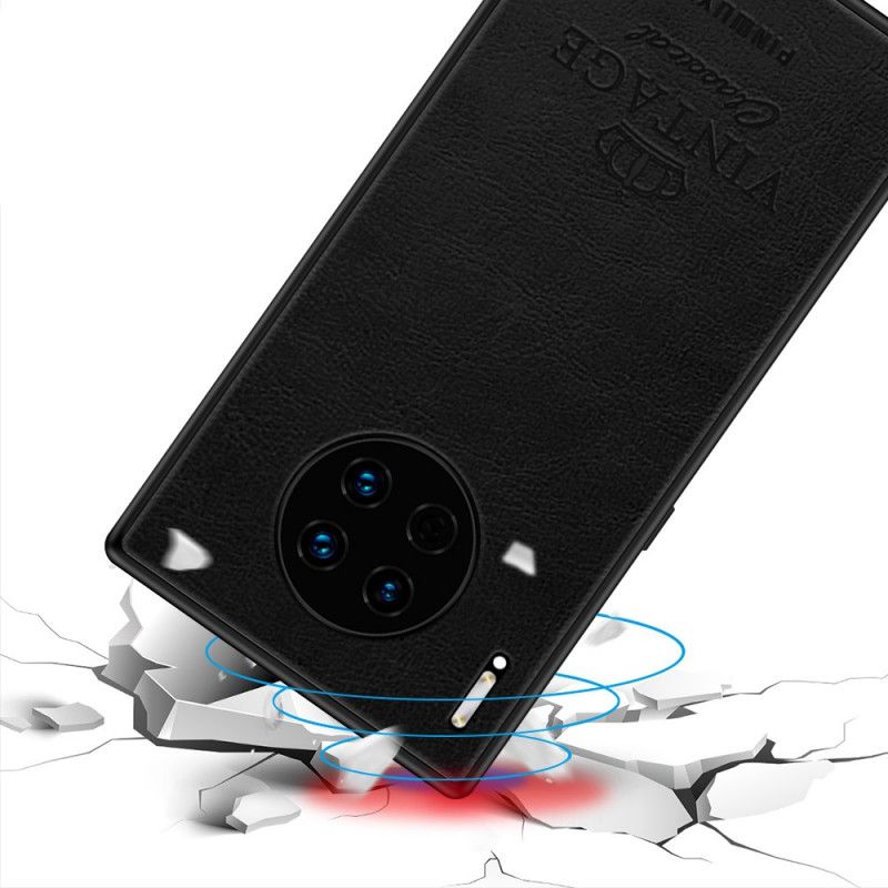 Cover Hoesje Huawei Mate 30 Pro Magenta Zwart Telefoonhoesje Eervolle Vintage Pinwuyo