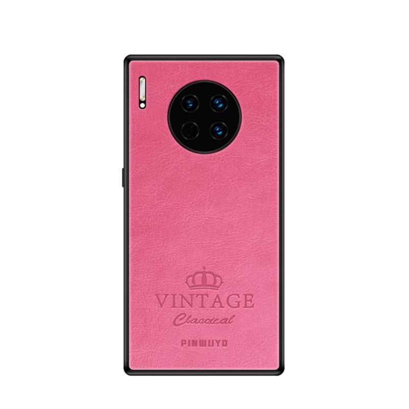Cover Hoesje Huawei Mate 30 Pro Magenta Zwart Telefoonhoesje Eervolle Vintage Pinwuyo