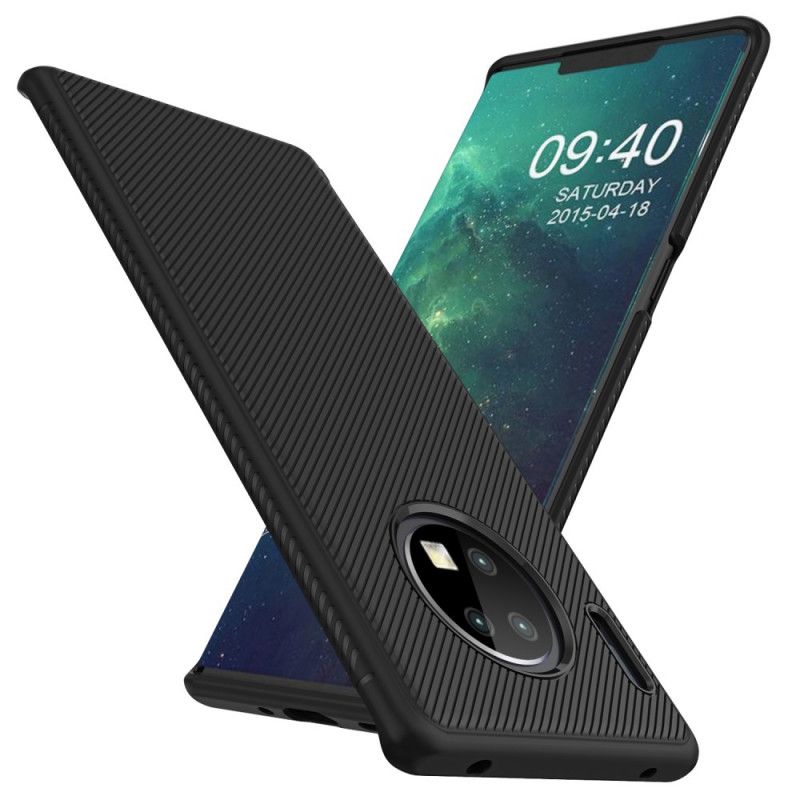 Cover Hoesje Huawei Mate 30 Pro Rood Zwart Telefoonhoesje Twill Uit De Jazzserie