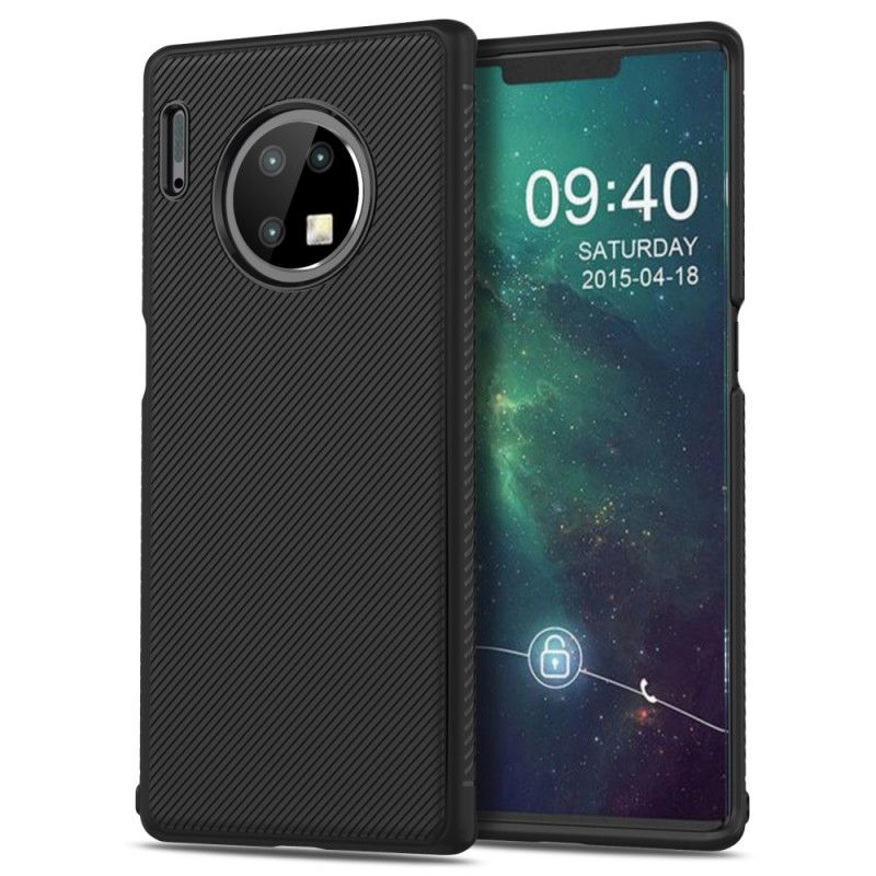 Cover Hoesje Huawei Mate 30 Pro Rood Zwart Telefoonhoesje Twill Uit De Jazzserie