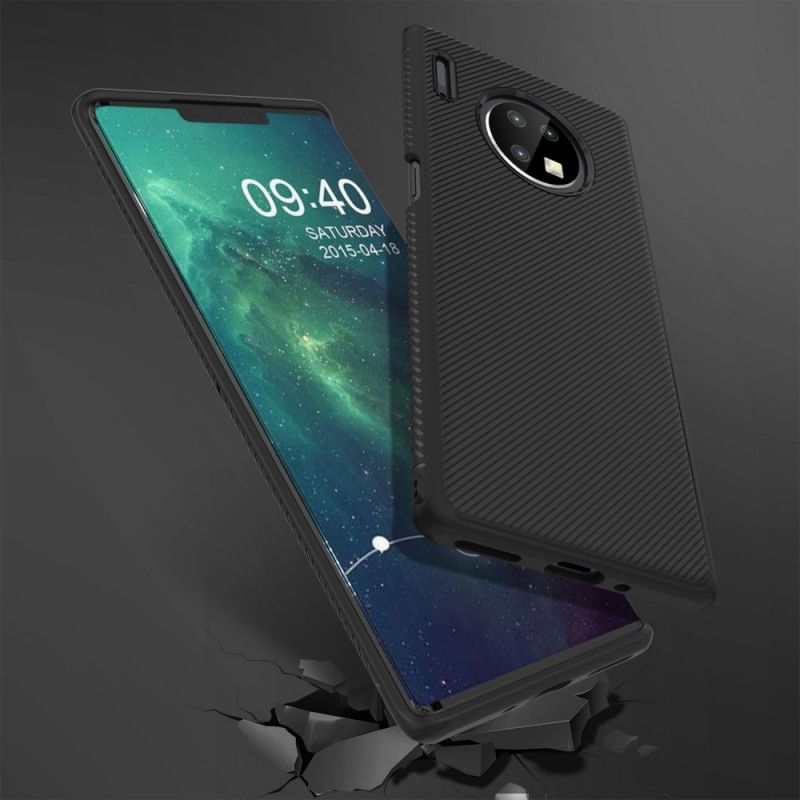 Cover Hoesje Huawei Mate 30 Pro Rood Zwart Telefoonhoesje Twill Uit De Jazzserie