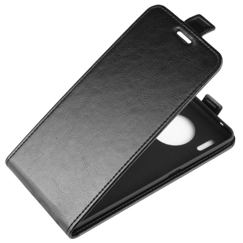 Flip Case Leren Huawei Mate 30 Pro Wit Zwart Retro Vouwen