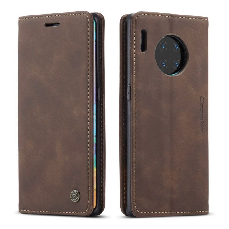 Folio-hoesje voor Huawei Mate 30 Pro Donkerblauw Zwart Kunstlederen Etui