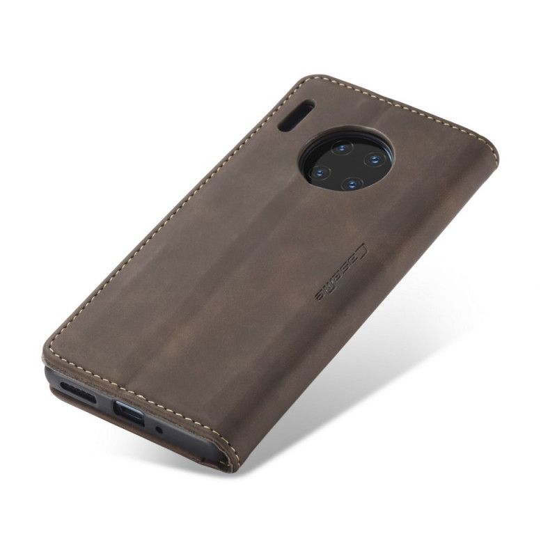 Folio-hoesje voor Huawei Mate 30 Pro Donkerblauw Zwart Kunstlederen Etui