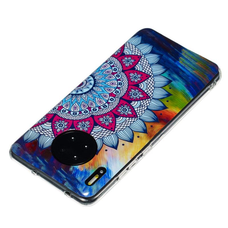 Hoesje Huawei Mate 30 Pro Fluorescerende Mandala-Uil