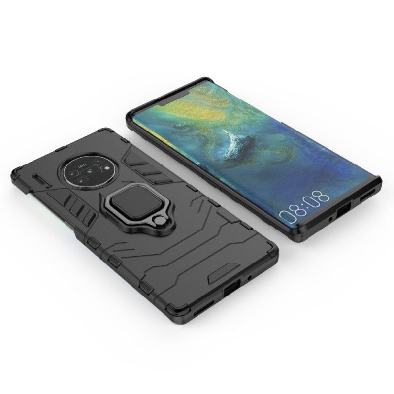 Hoesje Huawei Mate 30 Pro Rood Zwart Resistente Ring