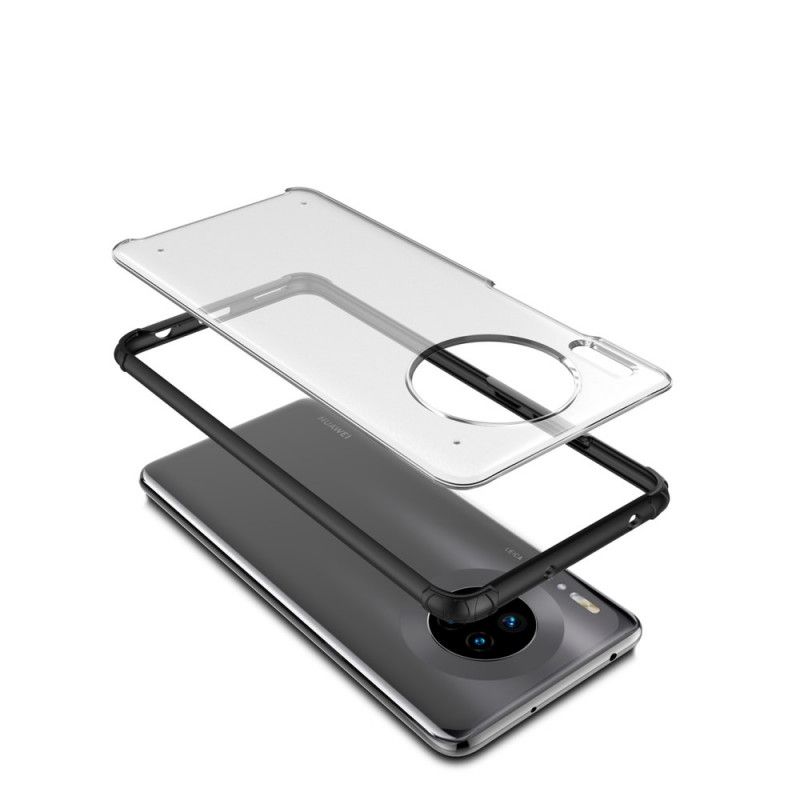 Hoesje voor Huawei Mate 30 Pro Rood Zwart Pantser Met Metaaleffect
