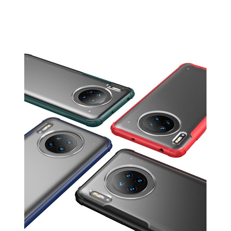 Hoesje voor Huawei Mate 30 Pro Rood Zwart Pantser Met Metaaleffect