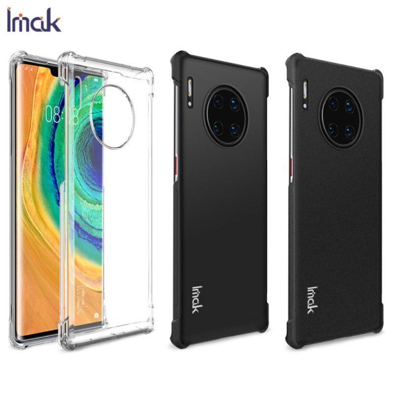 Hoesje voor Huawei Mate 30 Pro Transparant Zwart Imak Flexibele Siliconen