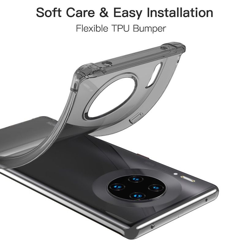 Hoesje voor Huawei Mate 30 Pro Transparant Zwart Transparante Leeu Beschermkussens