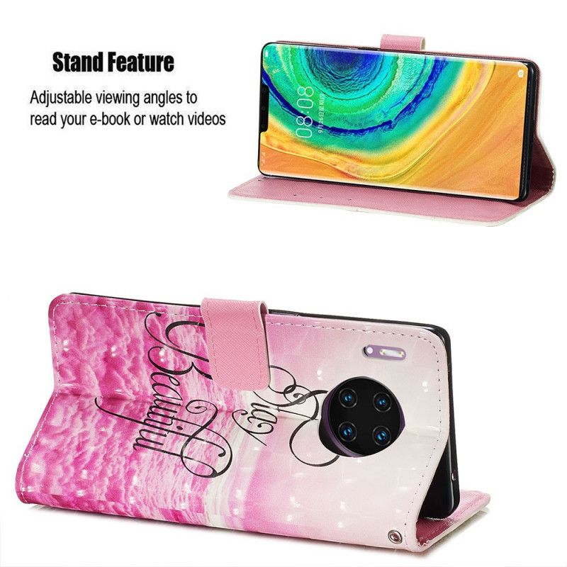 Leren Hoesje voor Huawei Mate 30 Pro Blijf Mooi