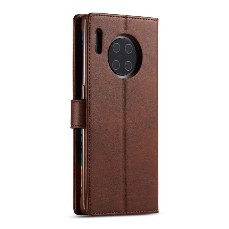 Leren Hoesje voor Huawei Mate 30 Pro Grijs Zwart Lc.Imeeke Leereffect
