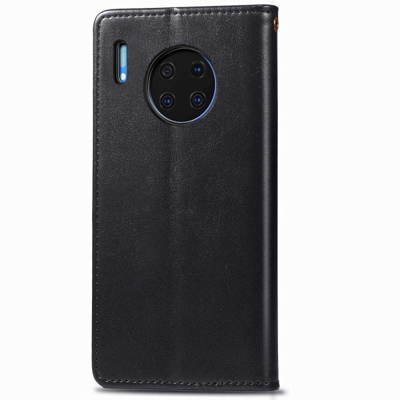 Leren Hoesje voor Huawei Mate 30 Pro Groen Kunstleer En Vintage Sluiting