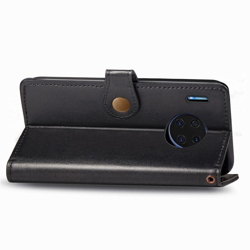 Leren Hoesje voor Huawei Mate 30 Pro Groen Kunstleer En Vintage Sluiting