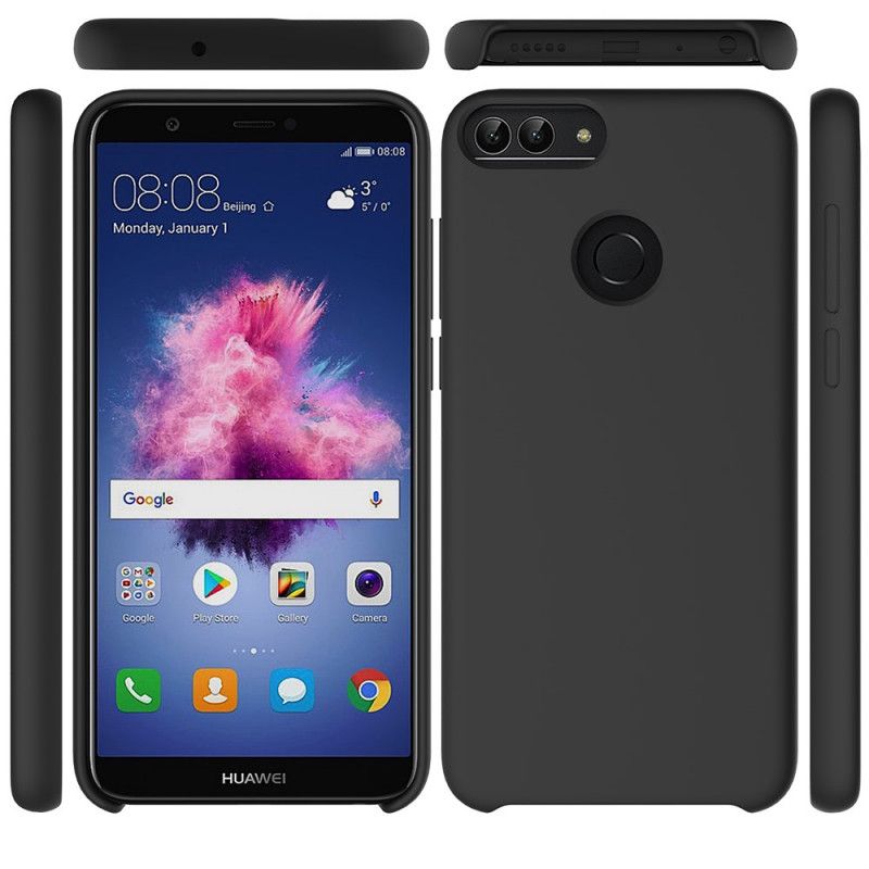 Hoesje voor Honor 9 Lite Groen Ontwerp Van Vloeibaar Siliconen