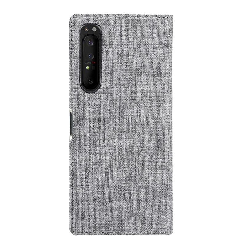 Folio-hoesje Sony Xperia 1 II Lichtblauw Magenta Telefoonhoesje Getextureerde Vili Dmx
