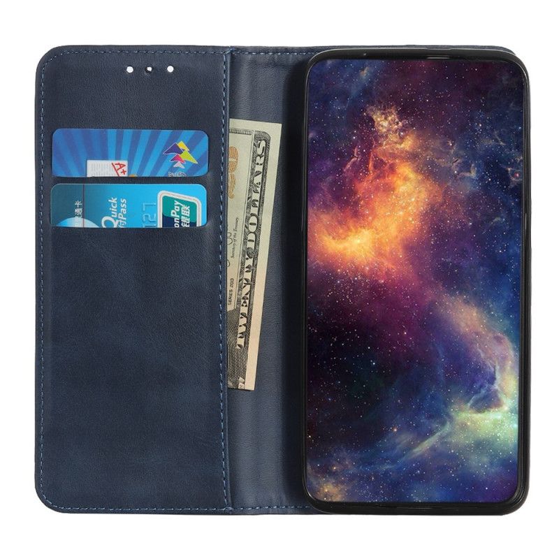 Folio-hoesje voor Sony Xperia 1 II Donkerblauw Zwart Elegant Splitleer