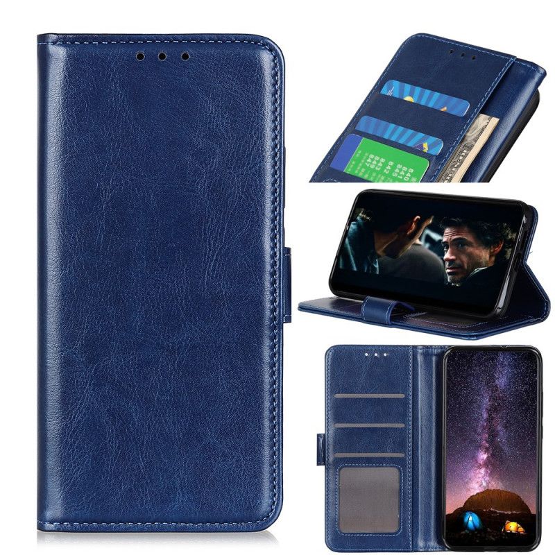 Leren Hoesje Sony Xperia 1 II Wit Zwart Finesse Kunstleer