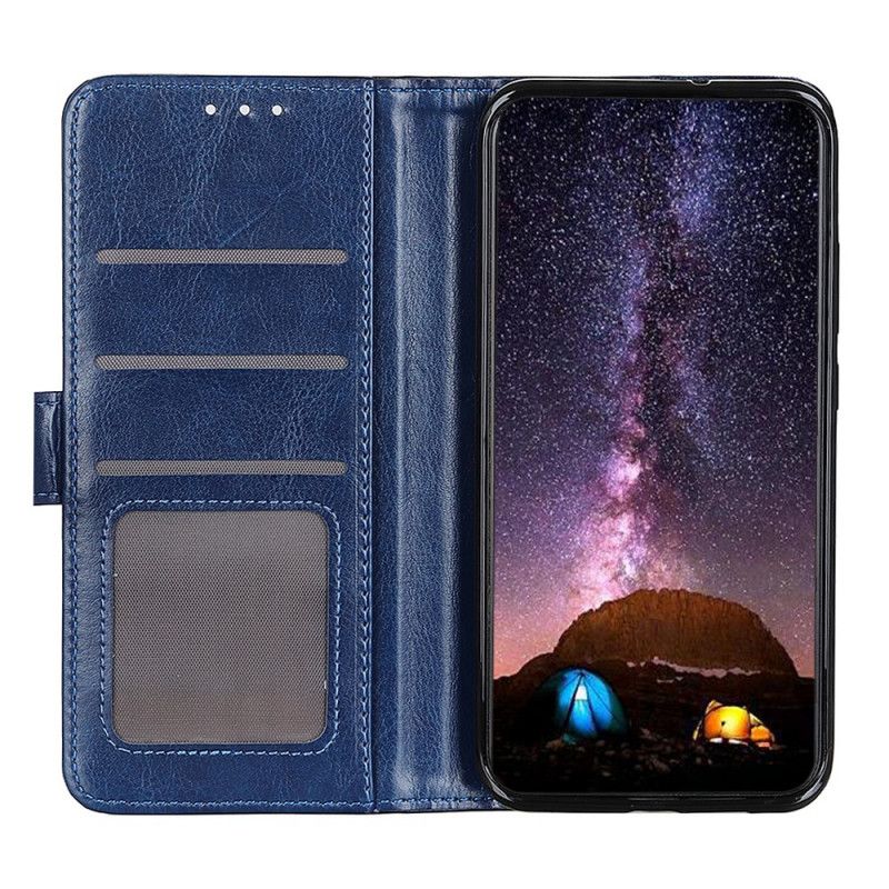 Leren Hoesje Sony Xperia 1 II Wit Zwart Finesse Kunstleer