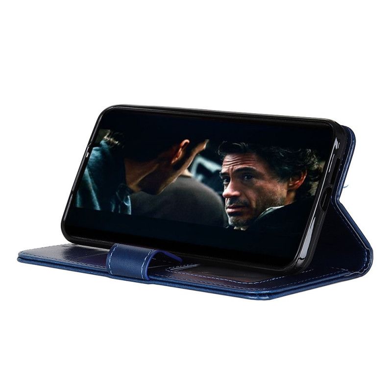 Leren Hoesje Sony Xperia 1 II Wit Zwart Finesse Kunstleer
