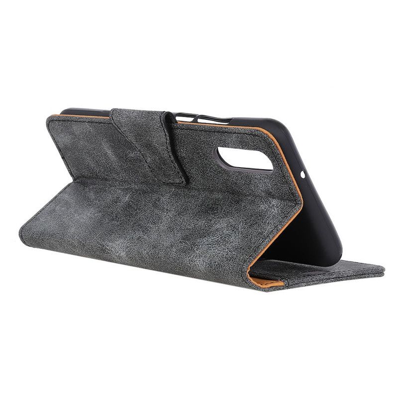 Leren Hoesje voor Sony Xperia 1 II Koffie Grijs Vintage Splitleer