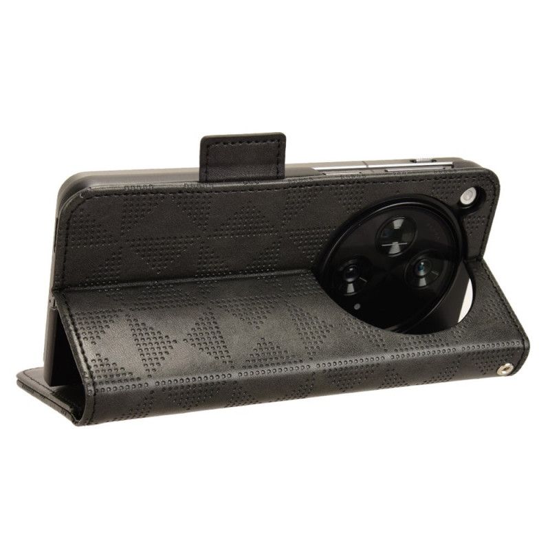 Flip Case Leren Oppo Find N3 Driehoekspatroon
