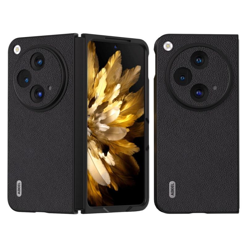 Hoesje Oppo Find N3 Abeel Echt Lychee-leer