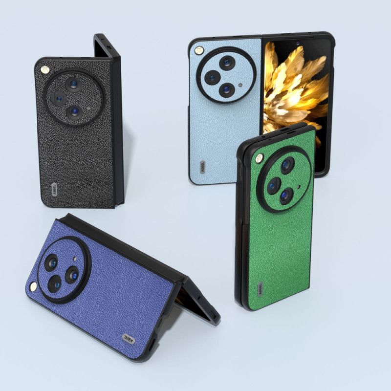 Hoesje Oppo Find N3 Abeel Natuurlijk Lycheeleer Bescherming Hoesje