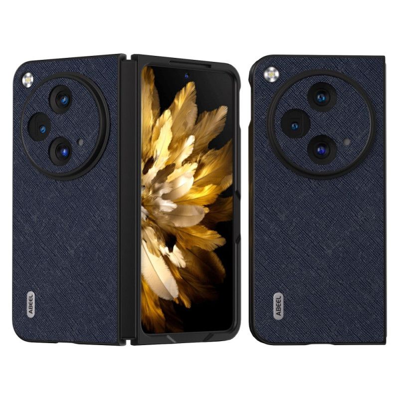 Hoesje Oppo Find N3 Echt Geweven Leer Abeel