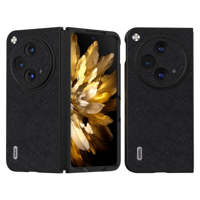 Hoesje Oppo Find N3 Echt Geweven Leer Abeel