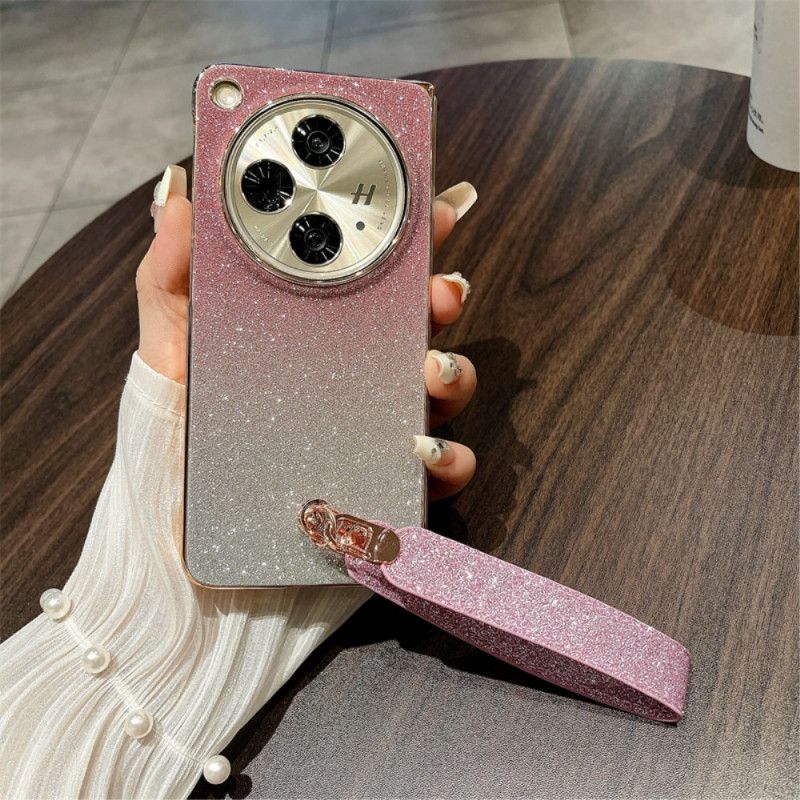 Hoesje Oppo Find N3 Glanzend Oppervlak En Bandje