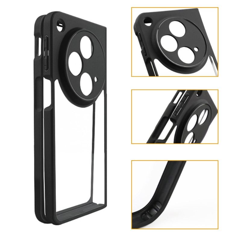 Hoesje Oppo Find N3 Transparant Met Zwarte Rand